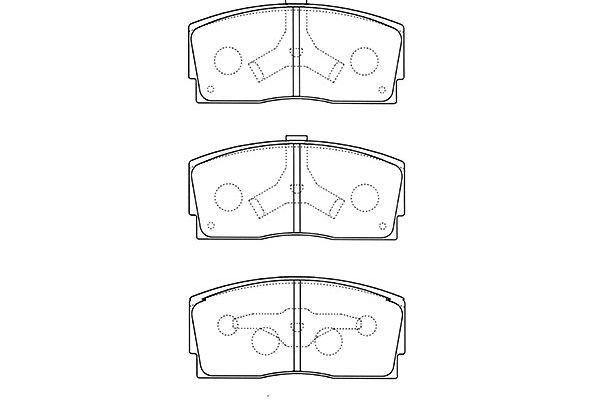 KAVO PARTS Piduriklotsi komplekt,ketaspidur BP-1517